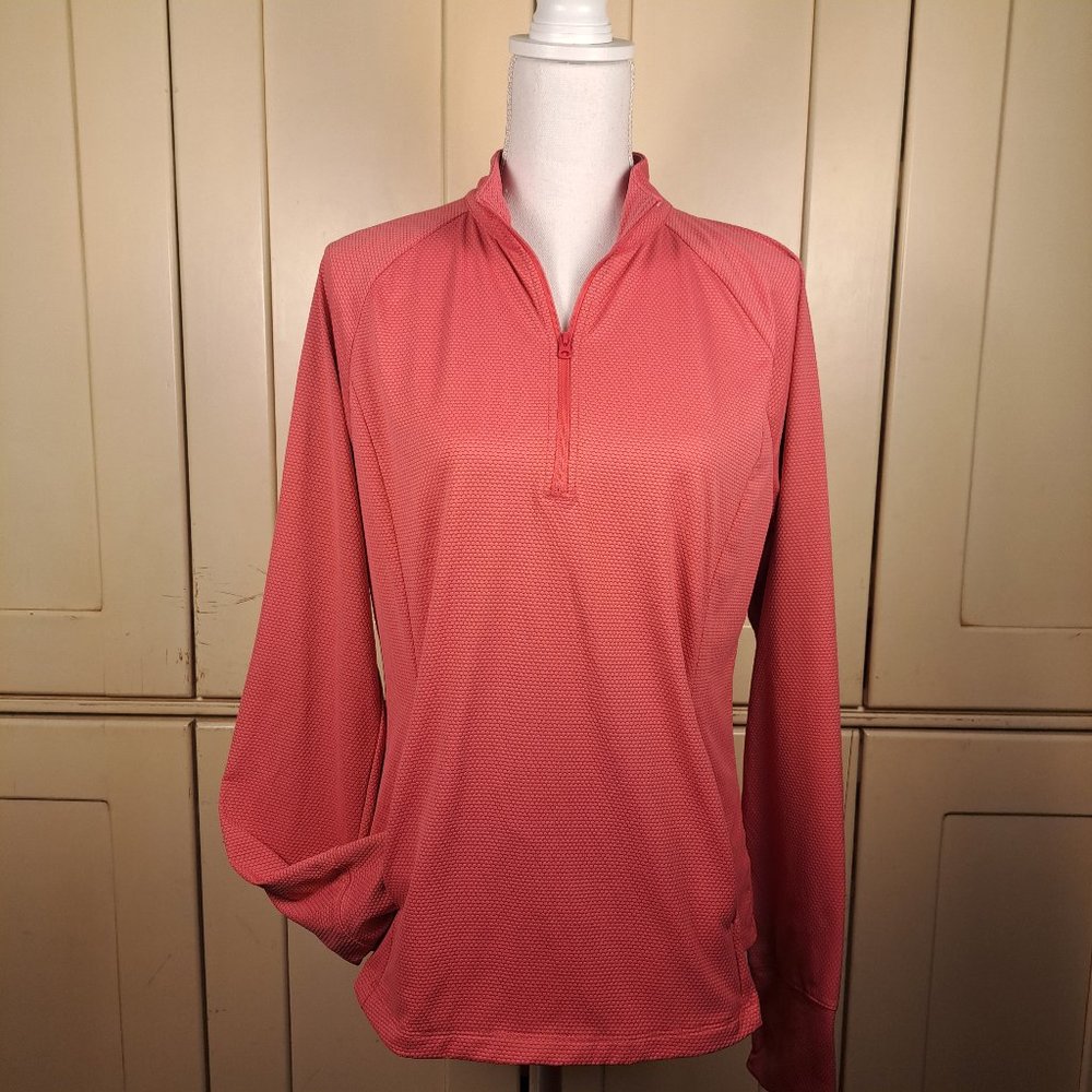 Women's Tommy Bahama Golf Pink Long Sleeve 1/4 Zip Sz XL